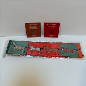 Hermes Lipstick Samples with Twilly NWOT